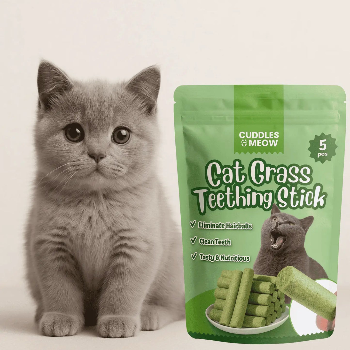 Cat Grass – Snack Antiestrés y Saludable para Gatos